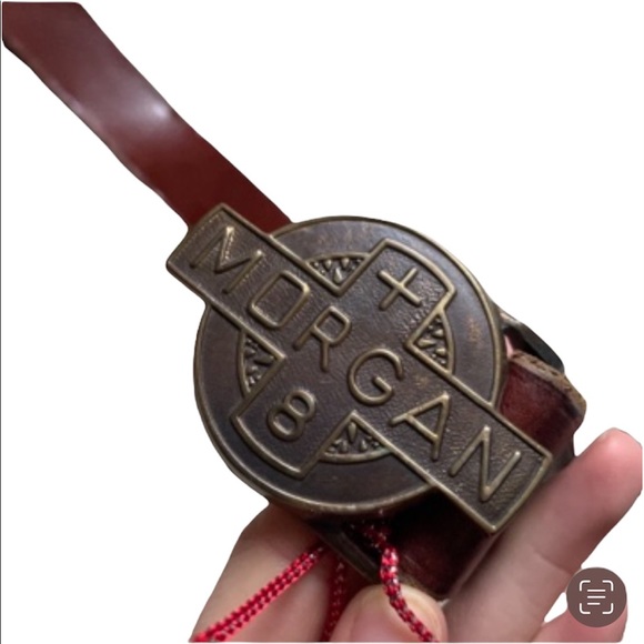 Morgan Classic Autos Brassy Belt Buckle Brown Leather Belt Large - Picture 9 of 9